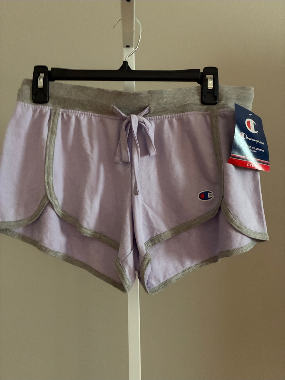 Champion Women’s Lavender Sleep Shorts with Gray Trim
